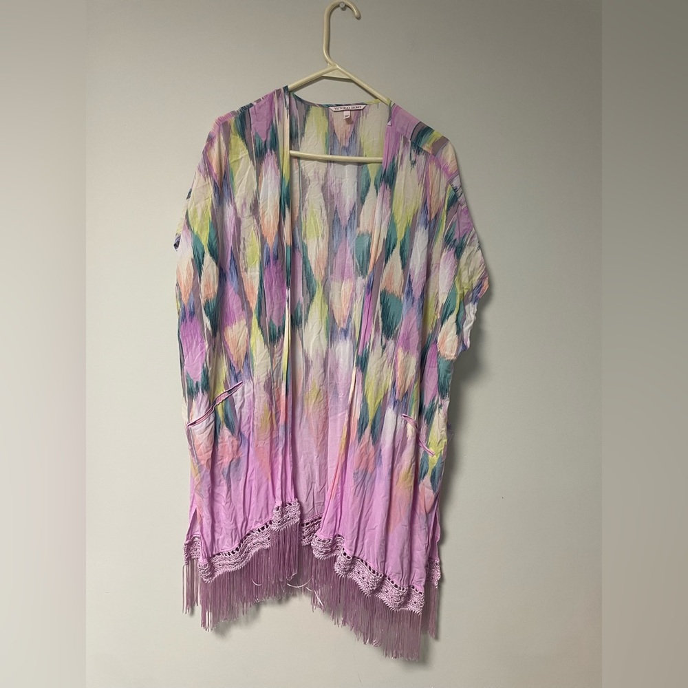 Victoria's Secret Sz S Kimono Coverup Fringe